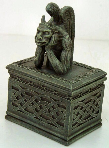 Gargoyle and Griffins Notre Dame Gargoyle Statue Box resin sculpture